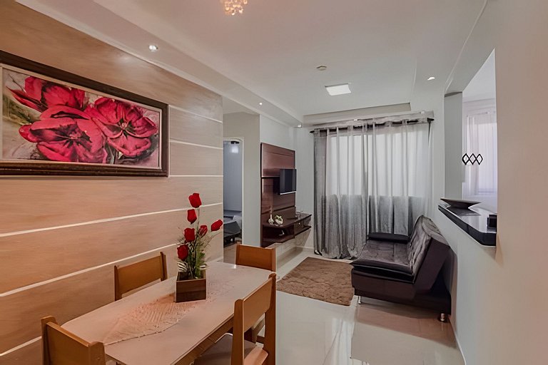 Aconchegante apartamento + ar cond e vaga