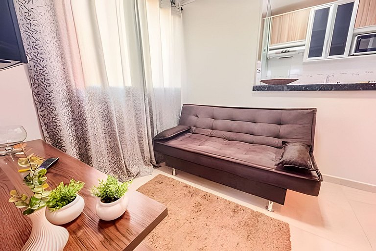 Aconchegante apartamento + ar cond e vaga