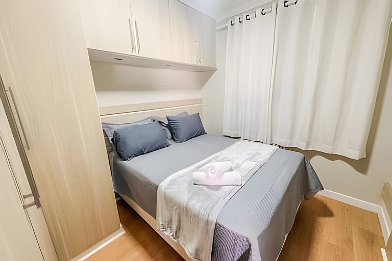 Aconchegante apartamento + ar cond e vaga