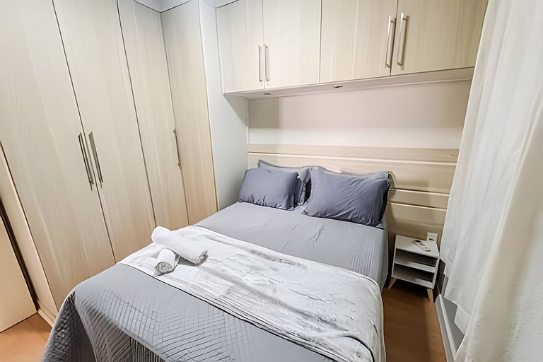 Aconchegante apartamento + ar cond e vaga