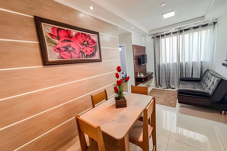 Aconchegante apartamento + ar cond e vaga