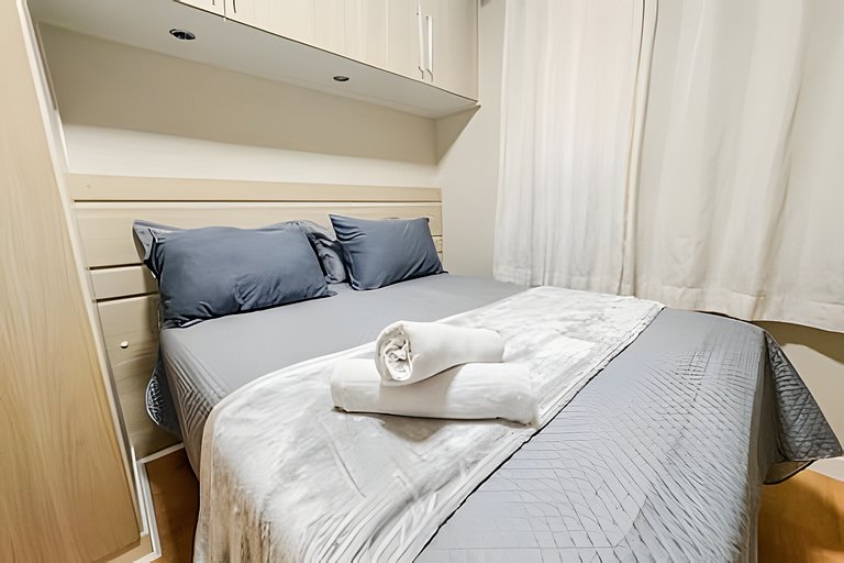 Aconchegante apartamento + ar cond e vaga