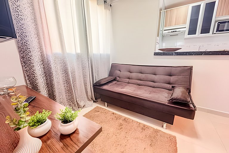 Aconchegante apartamento + ar cond e vaga