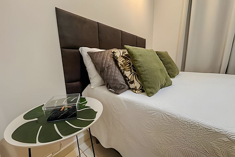 Lindo apê pertinho de tudo + ar cond. e vaga ox1