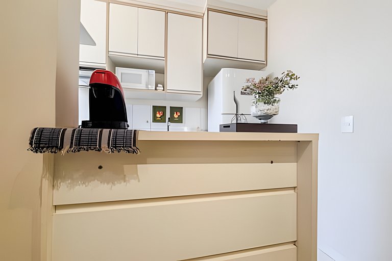 Lindo apê pertinho de tudo + ar cond. e vaga ox1