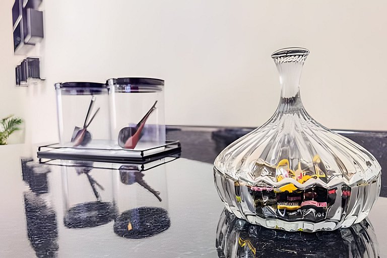 Flat completo em residencial + ar cond. e vaga