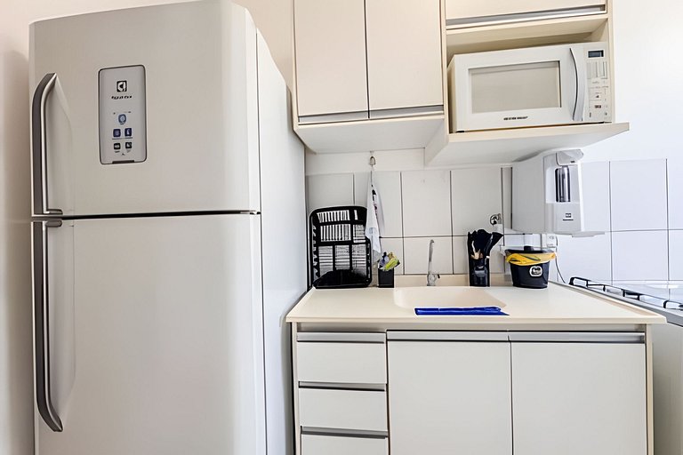 Apto completo perto do centro + ar cond. e vaga