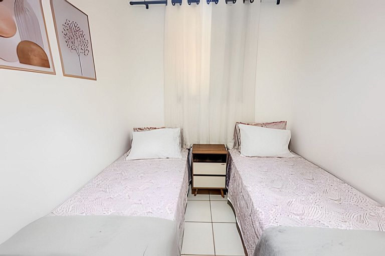 Apto completo perto do centro + ar cond. e vaga