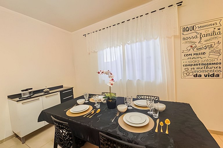 Flat completo em residencial + ar cond. e vaga