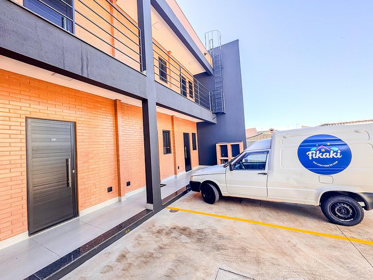 Maravilhoso flat com + ar condicionado e vaga