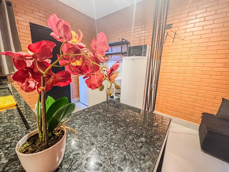 Maravilhoso flat com + ar condicionado e vaga